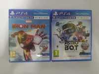 NOWY ZESTAW 2 GIER VR PS4 Iron Man PS4, Astro Bot PS4 PL folia