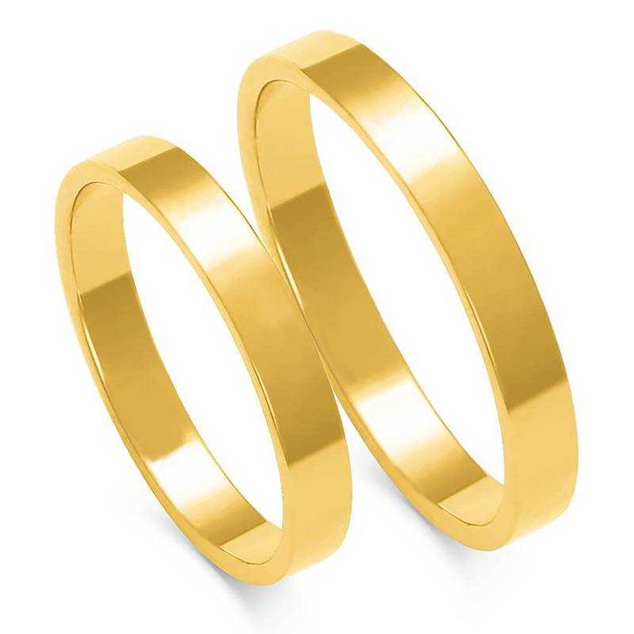 Złote Obrączki Ślubne 3mm pr.585