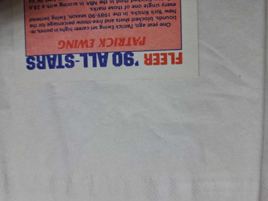 1990 Fleer All Star Patrick Ewing #12 NM NBA