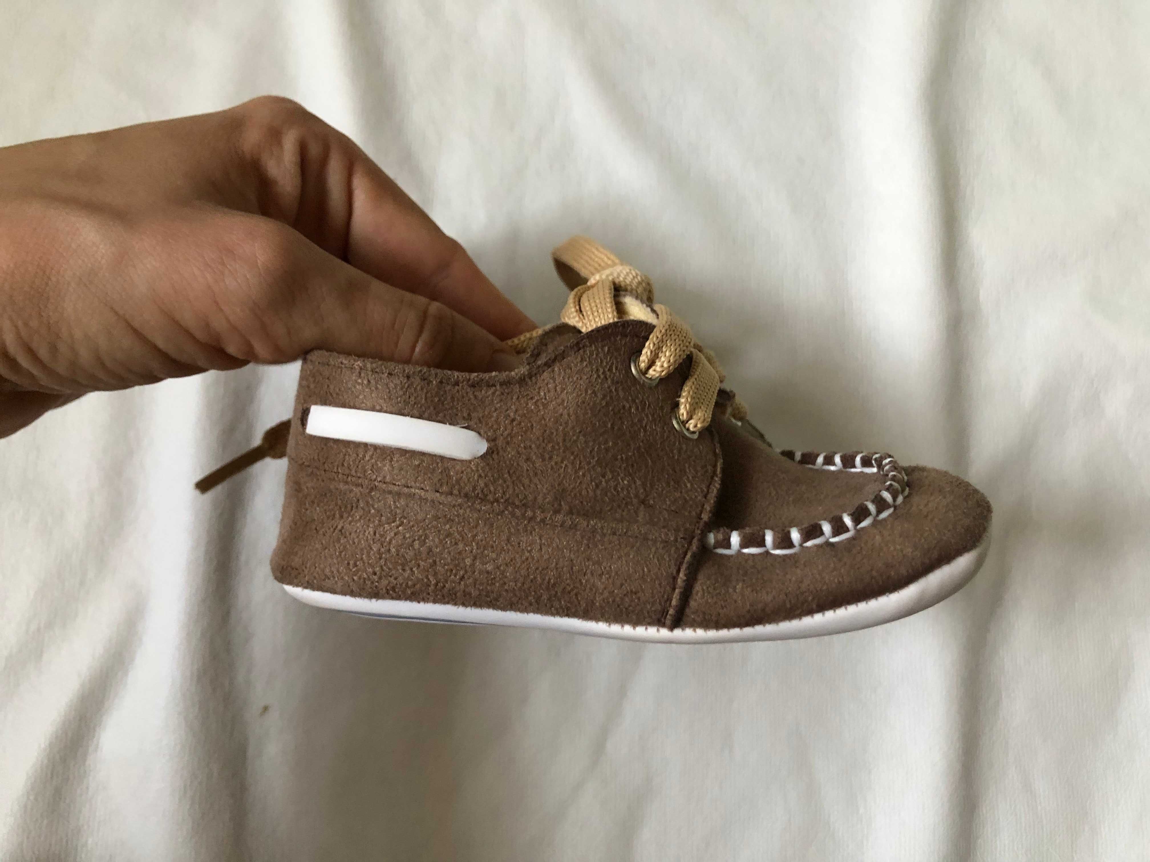 Новые коричневые ботиночки, пинетки Papulin 19 размер
