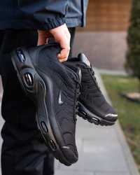 Чорні кросівки Nike Air, унісекс, демсезонні, на плотформі, текстиль