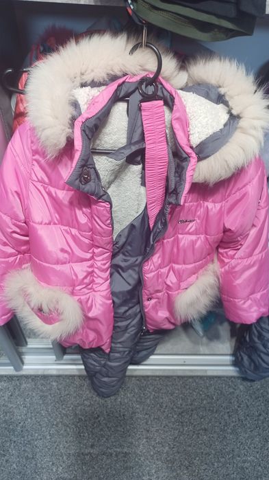 Зимняя куртка и штаны, полукомбинезон комплект на девочку