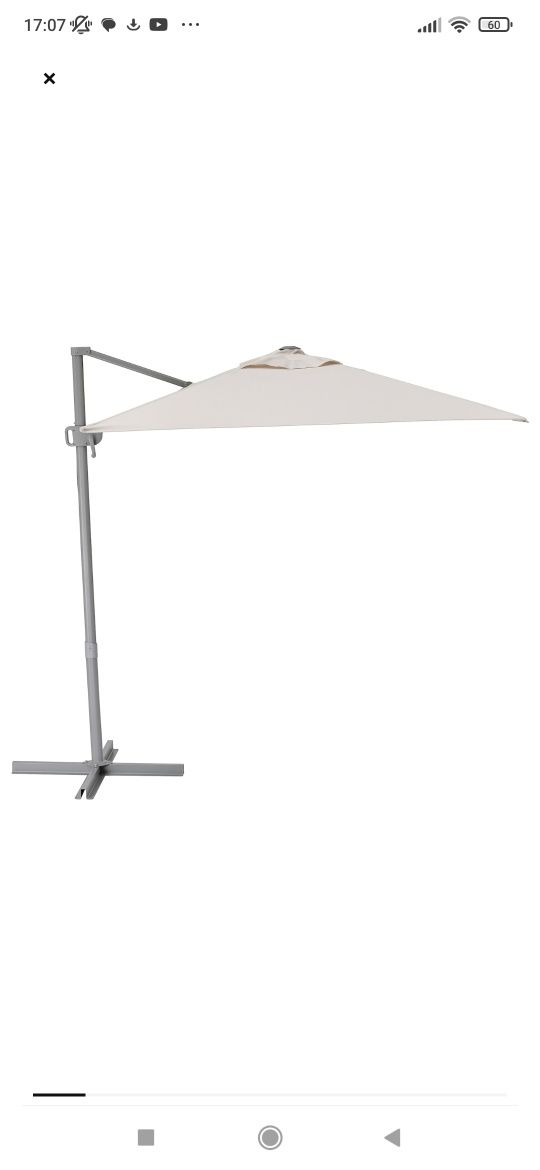 Svalon IKEA Parasol ogrodowy szarobeżowy