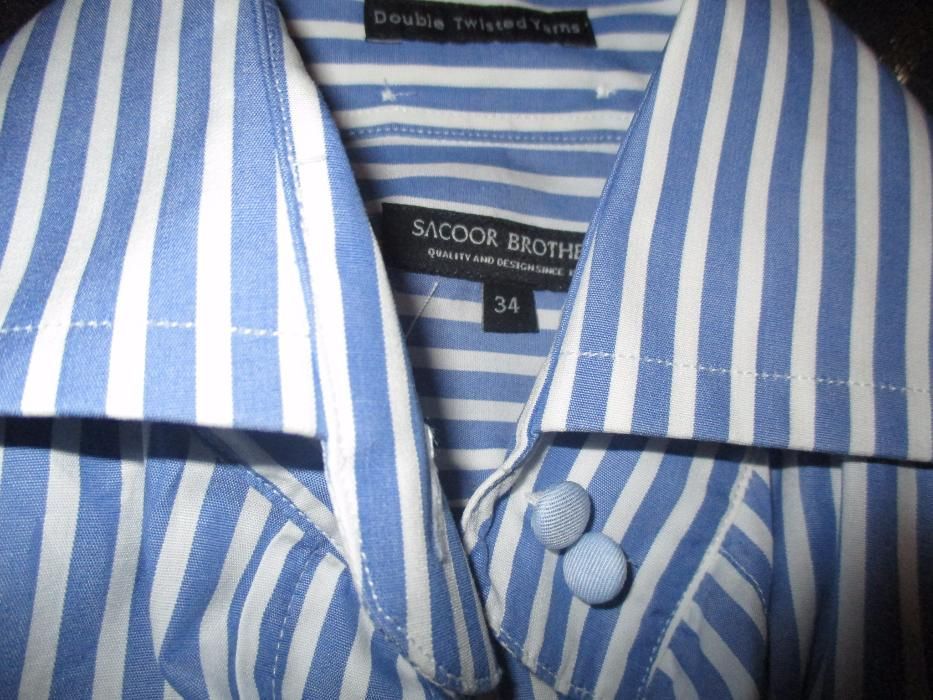 camisa sacoor azul e branca nova