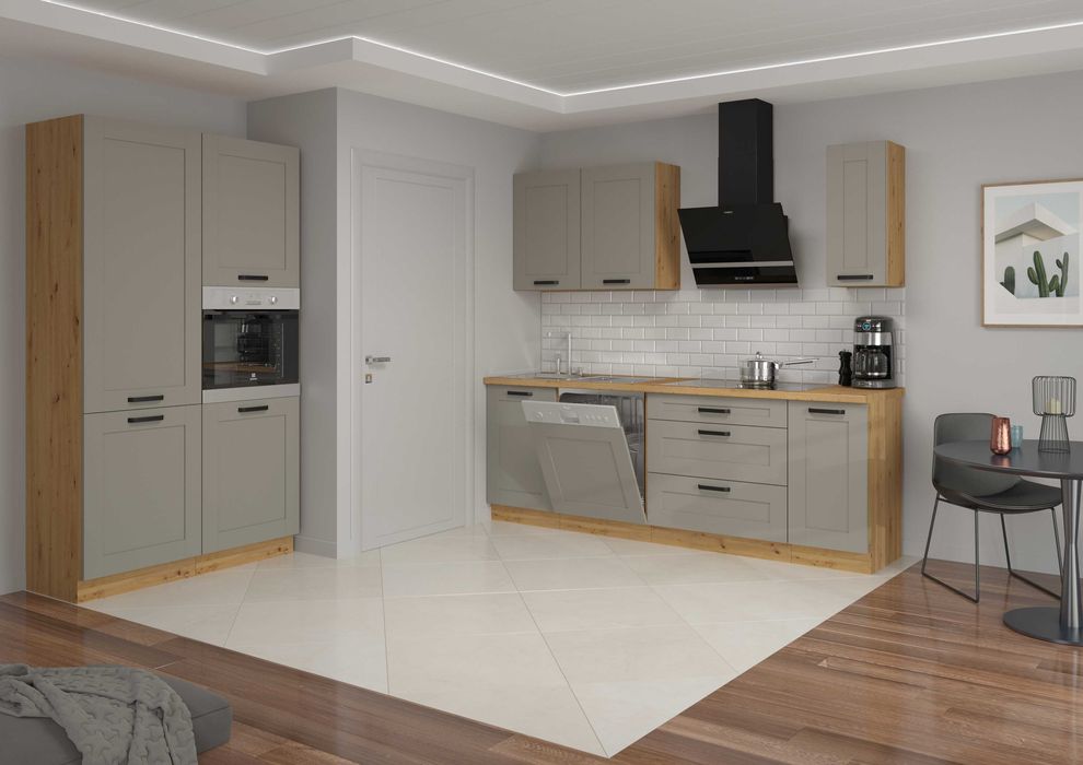 Nowoczesne meble kuchenne modułowe LAURA SZARY MAT