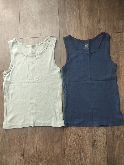 Koszulki na ramiączkach r.110/116 H&M Basic - 2 szt.