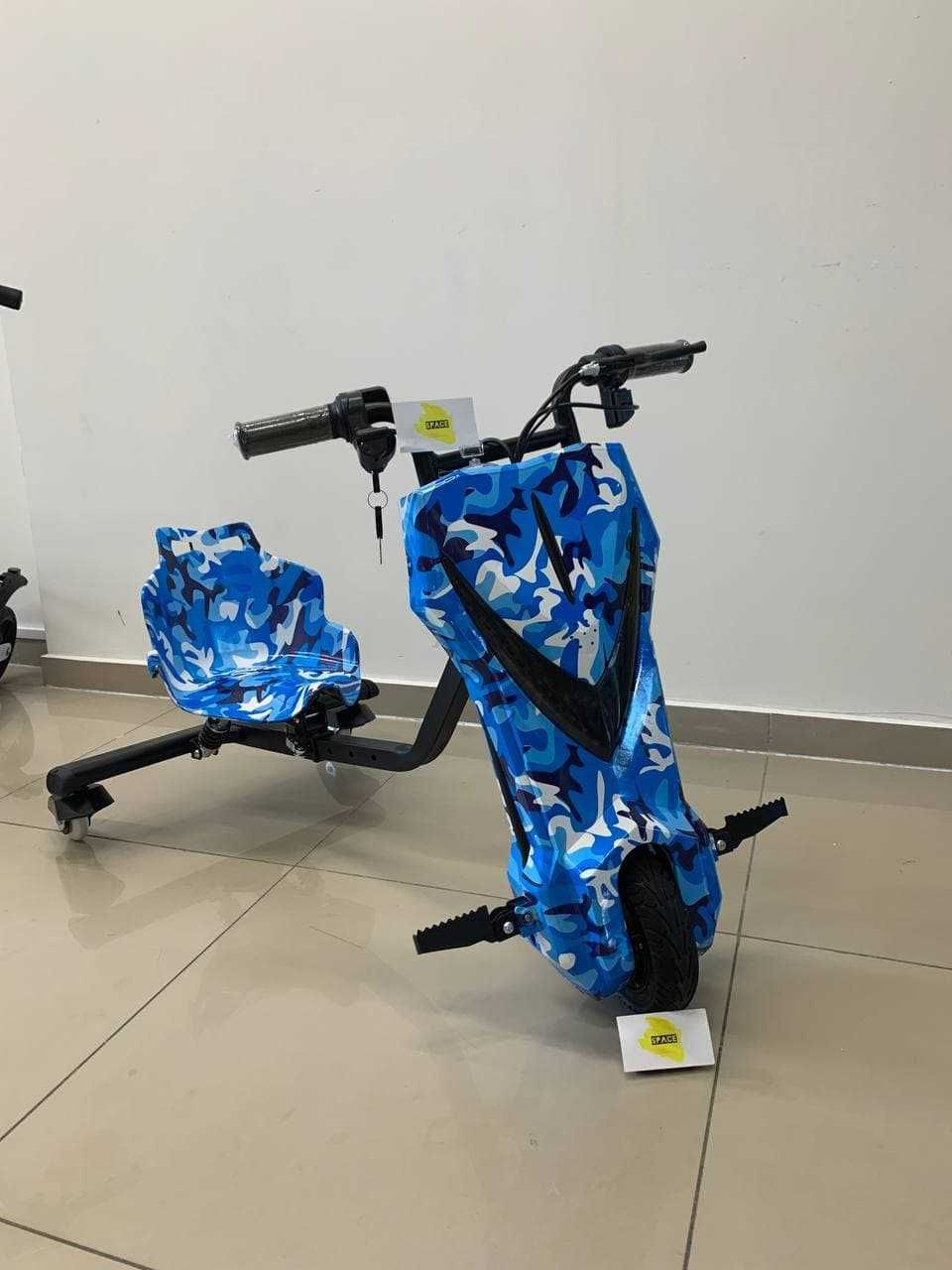 Дрифт-карт элеткроскутер Windtech Drift Cart голубой мелитари