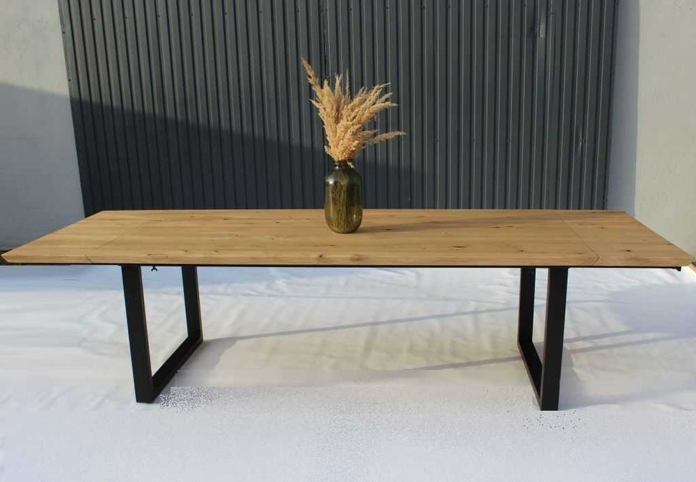 Stół masywny loft koza rozkładany szufladowo pod wymiar dąb 220cm