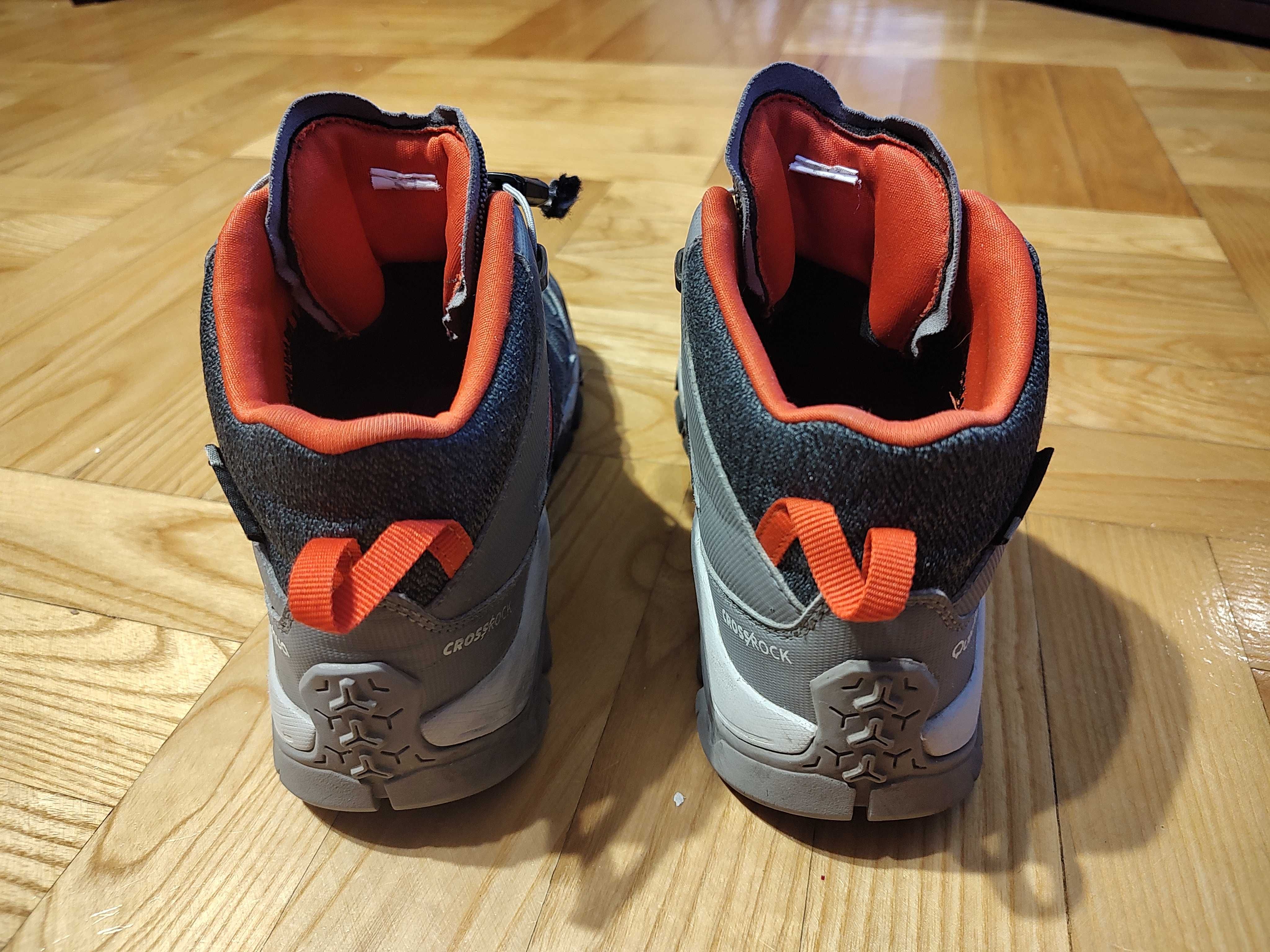 Buty turystyczne dla dzieci Quechua Crossrock Mid wodoodporne 37