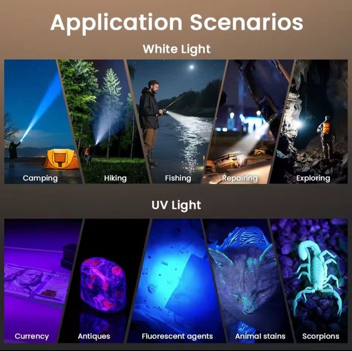 Sofirn SR23 Dual light 3300lm UV 365nm 21700