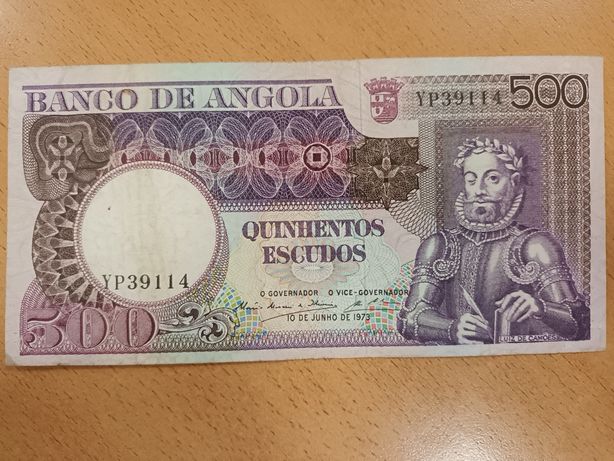 Nota de 500 escudos de Angola 1973