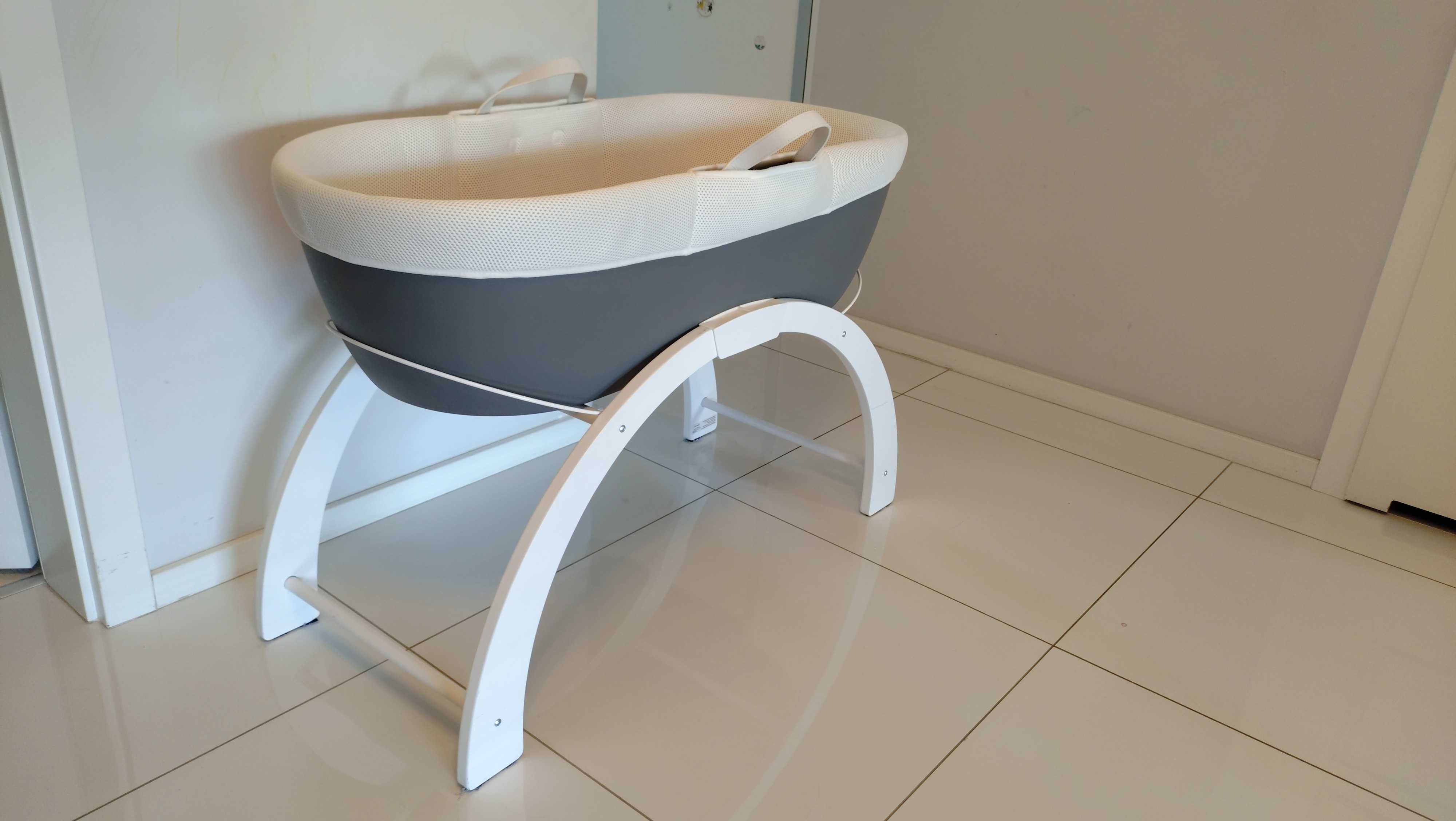 Kosz mojżesza Shnuggle szary 2w1 + KOKON