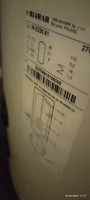 Bojler emaliowany Biawar 200l