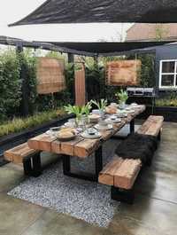 Outdoor wooden table.mesa de madeira para exterior,jardim.garden table
