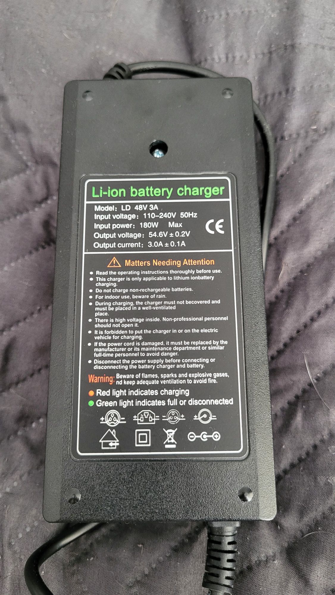 Ładowarka do roweru elektrycznego 3A