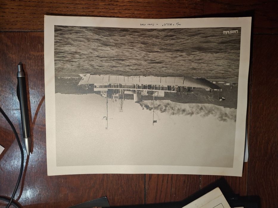 Rara e grande foto antiga Marinha navio Mv Hilo 1949