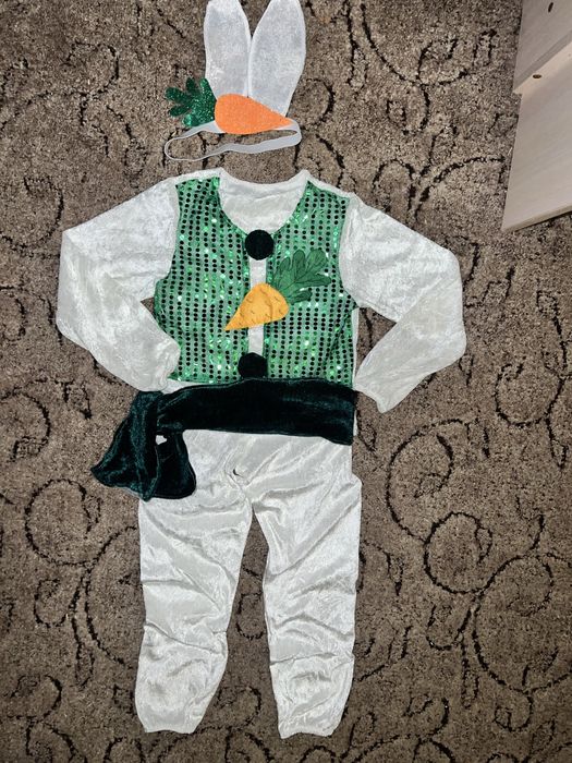 Карнавальний костюм промінчик,гриб,джміль,баклажан,заєць,дощик,мухомор