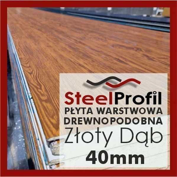 Płyty Warstwowe drewnopodobne ZŁOTY DĄB płyta ścienna PIR PUR ORZECH