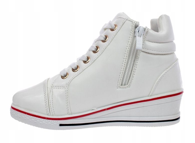 Rozmiar: 33 Botki Buty Sneakersy Dziecięce Białe 5503