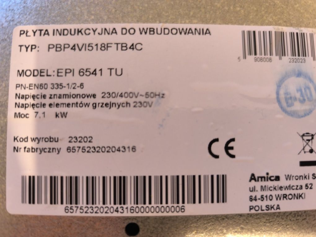 Płyta indukcyjna Amica