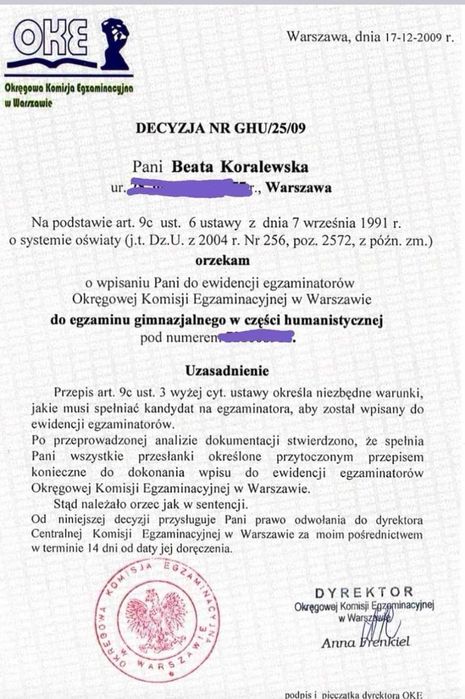 POLSKI matura 2026/Egzaminator OKE Warszawa