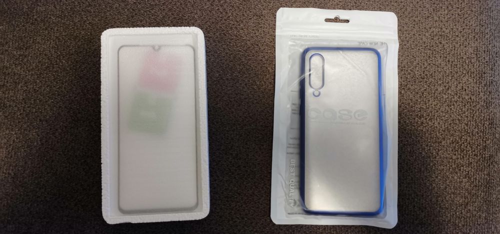 Capa em silicone + protector do visor para Xiaomi MI 9