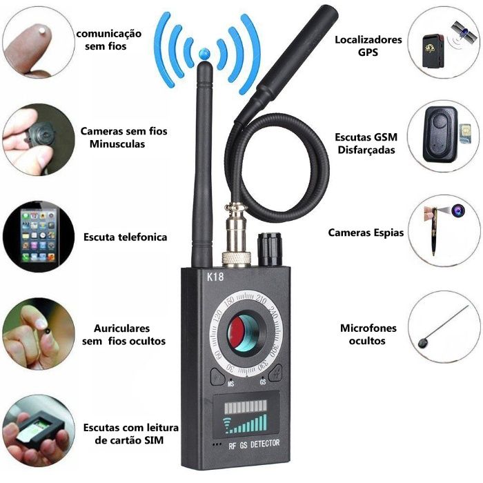 detector localizador gps escuta GSM camera oculta espia spy telemovel