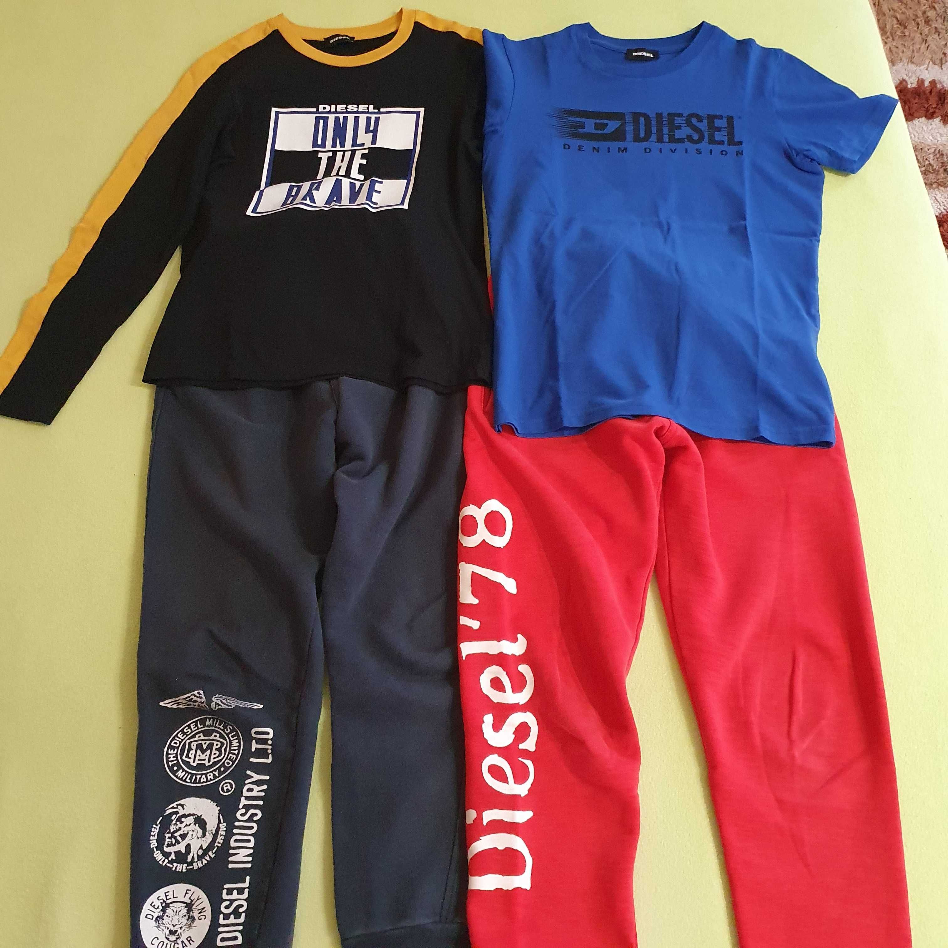 Chłopięce spodnie dresowe, bluzka i Tshirt DIESEL z USA, roz.10-12 lat
