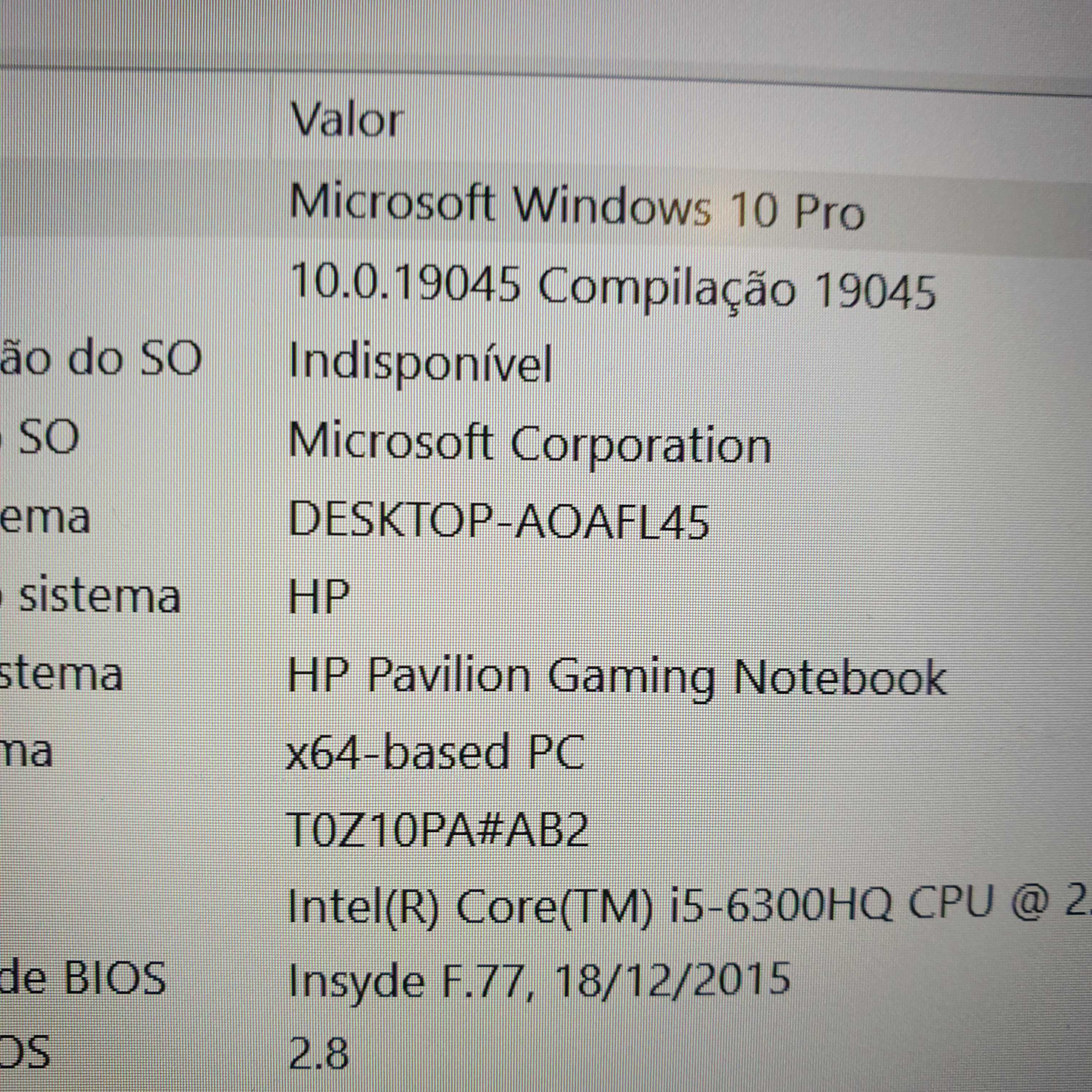 Motherboard HP 15-Ak game processador i5-6300HQ