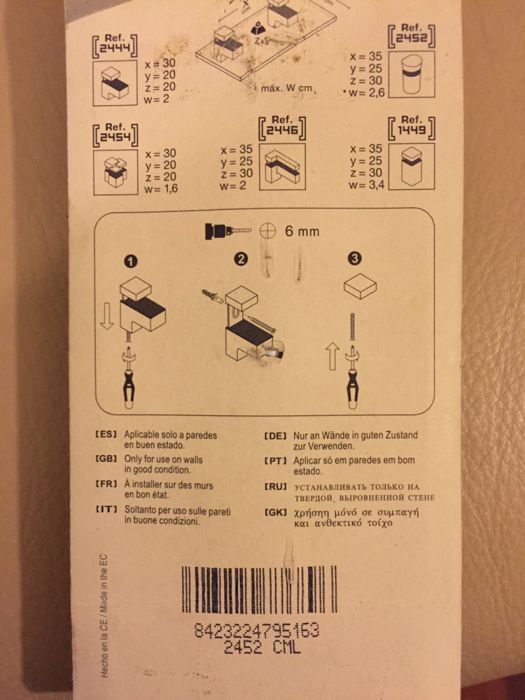 Suporte para prateleiras de vidro - Novo embalado