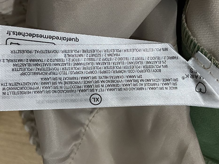 Primark 42 XL beżowe szare lampas szeroka nogawka pas guma spodnie