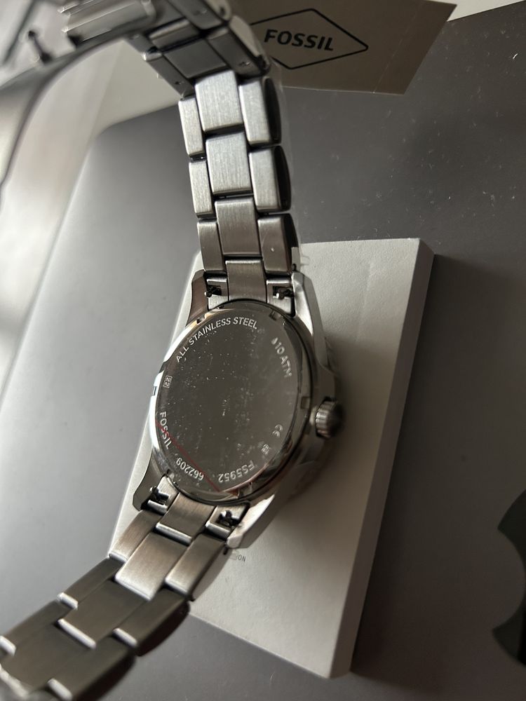 Nowy Fossil męski Zegarek srebrny watch bransoleta