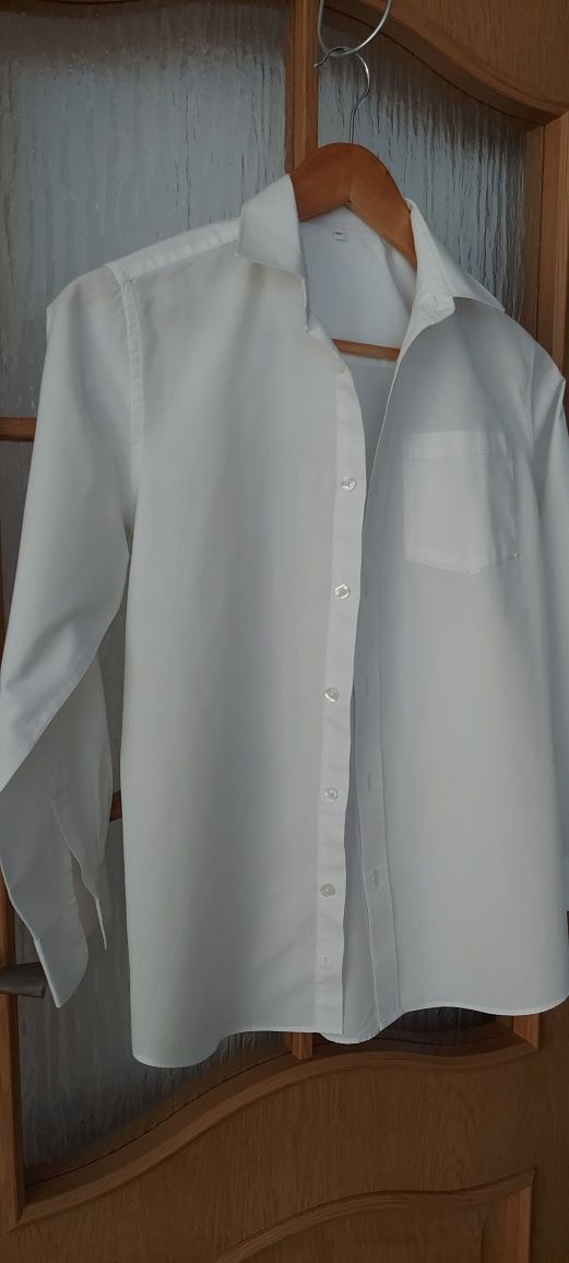 Koszula biała elegancka galowa chlopięca