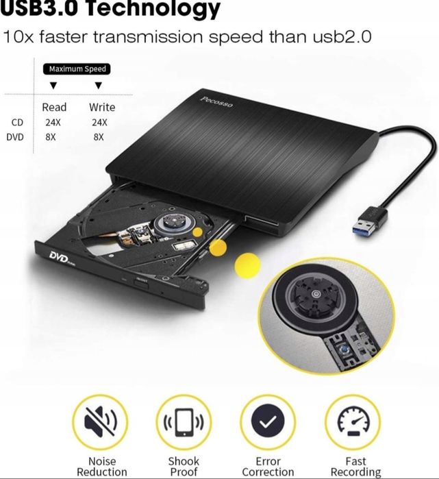 Zewnętrzny napęd nagrywarka DVD Pecosso BT638