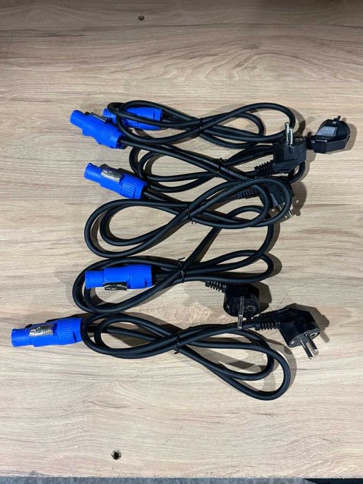 Кабель живлення Powercon EU/UK/AU Plug 1.2м. 3-жильний чорний