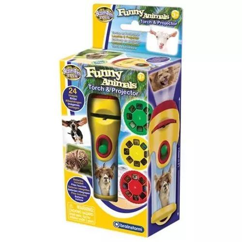 Latarka i projektor Śmieszne zwierzęta. Brainstorm Toys