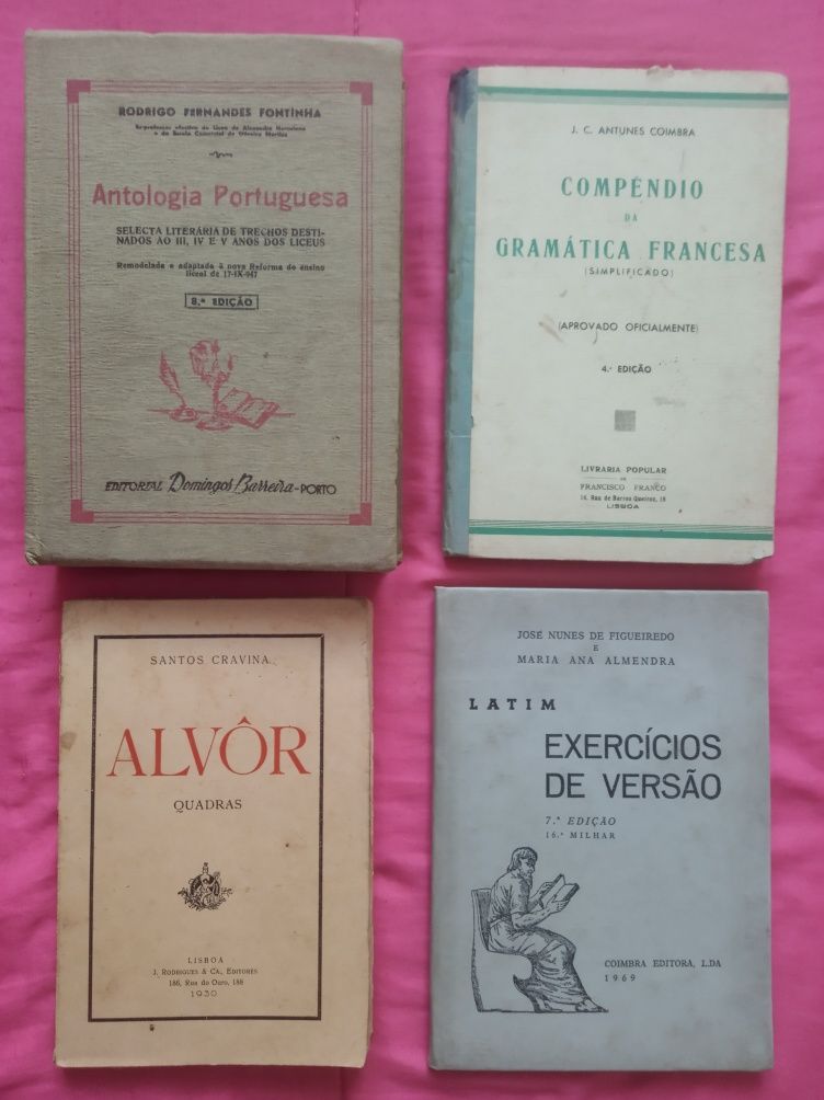 Lote de Livros ANTIGOS, Escolares e outros, Edições raras.
