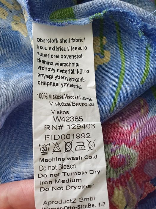 Długa sukienka w kwiaty, roz.44/46 kolor niebieski