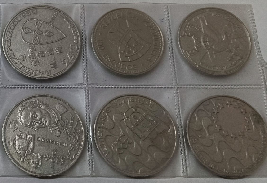 Moedas comemorativas  100escudos