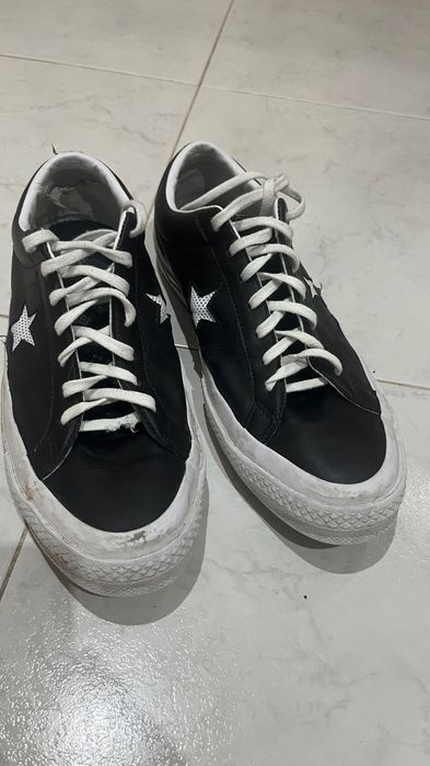 Sapatilhas Converse All Star pretas e brancas tamanho 45