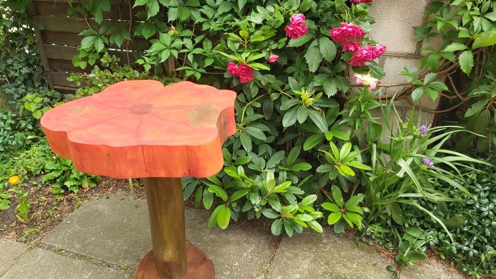 Stoliki kawowe z plastrów drewna