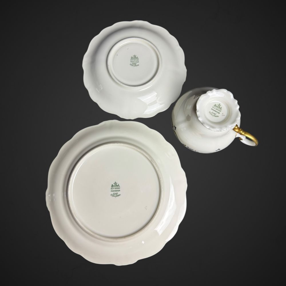 Trio zestaw śniadaniowy Rosenthal Selb Germany Pompadour B51/053102
