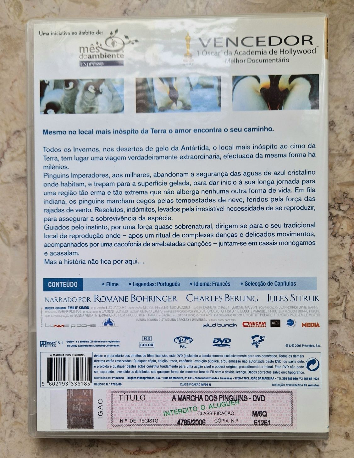 DVD A marcha dos pinguins documentário
