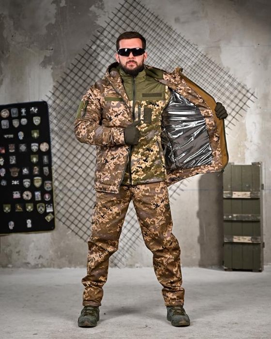 Зимовий тактичний костюм NEPTUN 5в1 піксель/военный комплект одежды