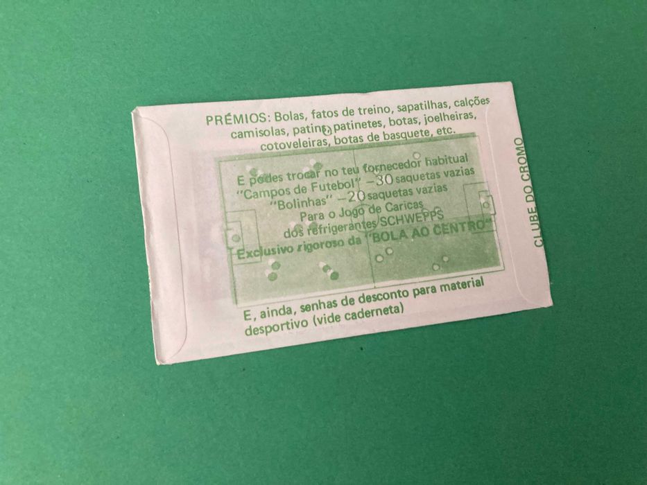 Carteira Cromos Bola ao Centro Anos 80 Disvenda