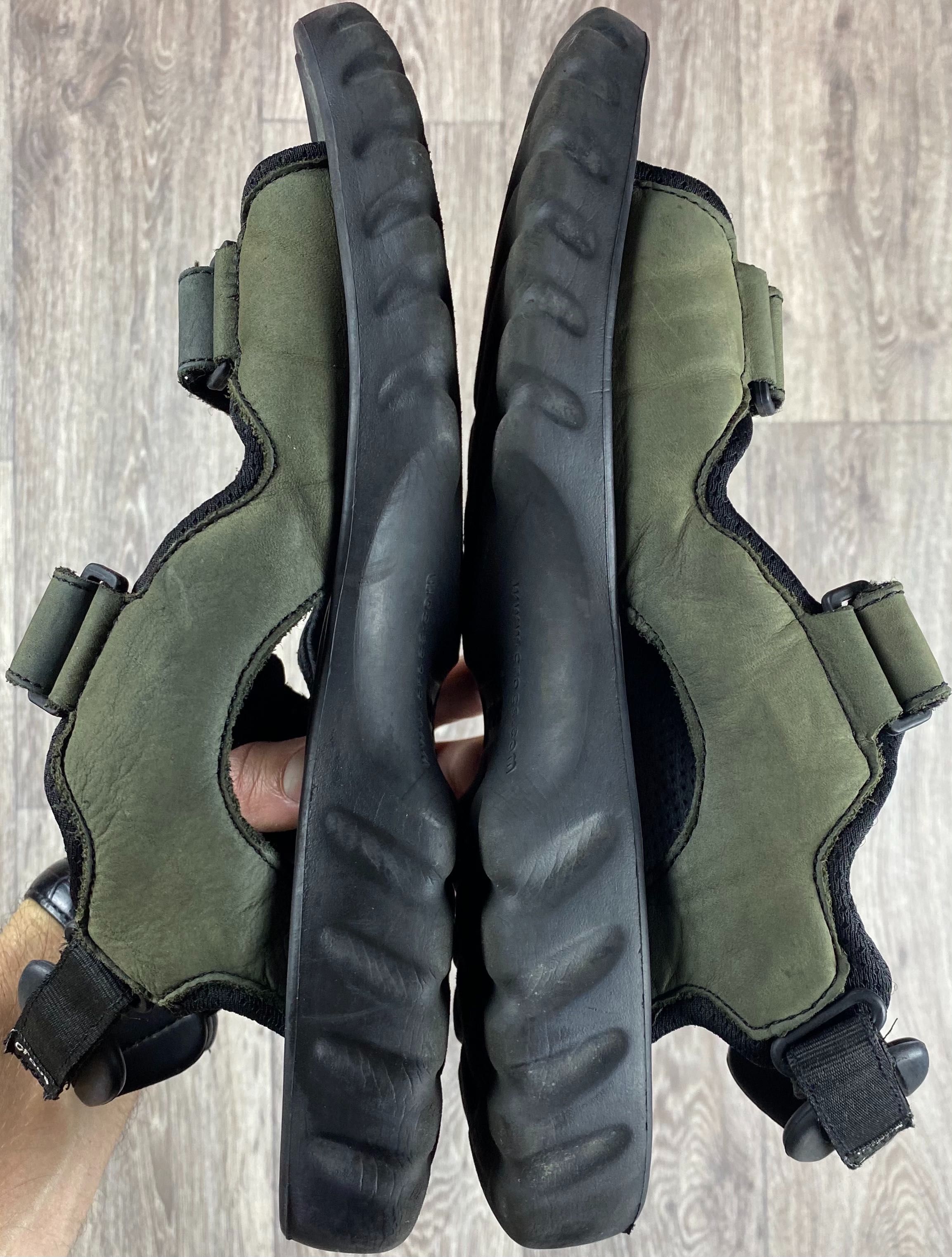 Crocs сандали M12 45 размер кожаные коричневые оригинал