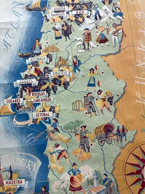 Mapa Portugal das Regiões Viniculas