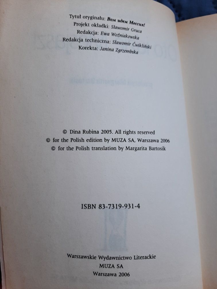 Książka Oto idzie mesjasz Dina Rubina