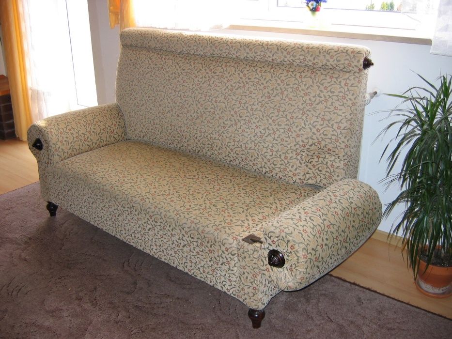 Sofa w stylu art deco, antyk, wypełnione końskim włosiem