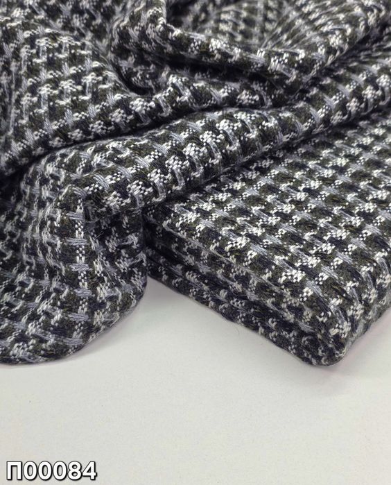 Ткань пальтовая шерсть  в стиле Chanel опт и розница